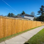 Wood fence with steel posts