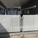 White Vinyl Fence Gate with White Inserts