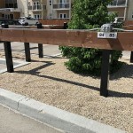 Single Wood Rail with Steel Post