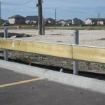 Single Wood Rail with Metal Post