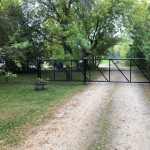  Black Chain Link Cantilever Gate